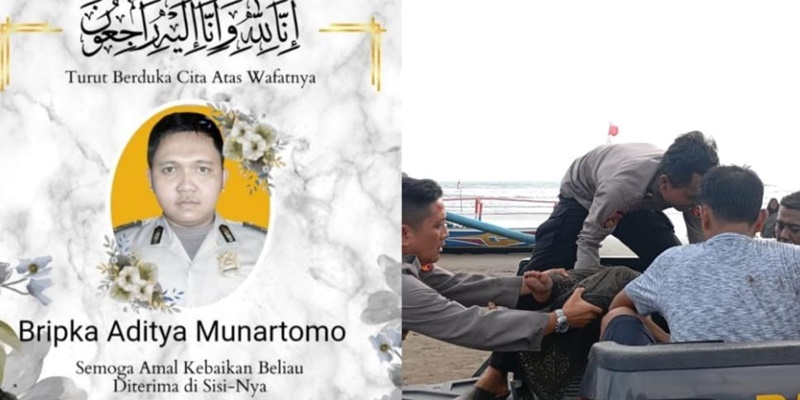 Pengorbanan Alm. Aipda (Anumerta) Aditya Munartono yang Selamatkan Wisatawan Tenggelam Diapresiasi