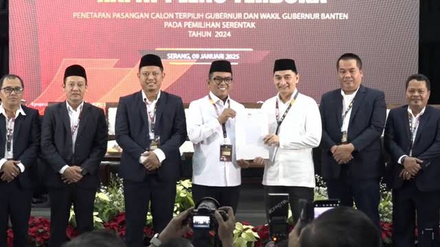 Andra Soni-Dimyati Natakusumah Resmi Ditetapkan sebagai Gubernur dan Wakil Gubernur Banten Terpilih 2024-2029
