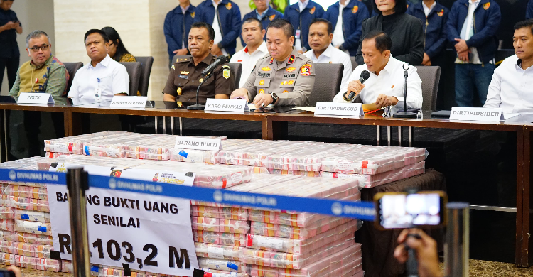 Bongkar TPPU Judi Online, Polri Sita Uang Rp 103,27 M