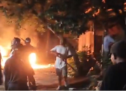Bentrokan di Jalan KSU Sukmajaya, Bangunan Semi Permanen Dibakar