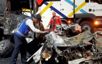 Kecelakaan di Gerbang Tol Ciawi