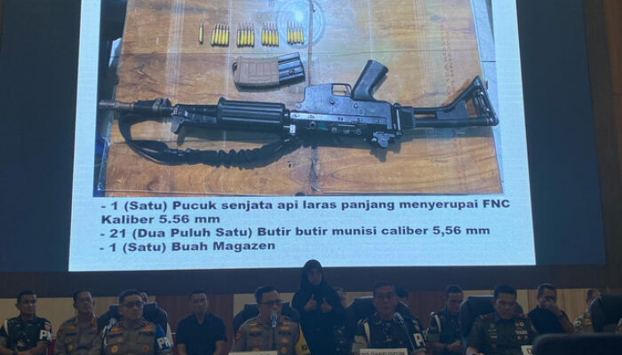 Ngeri! Penampakan Senjata Laras Panjang Kopda B Penembak Mati 3 Polisi di Lokasi Judi Sabung Ayam Lampung