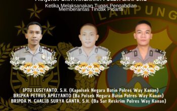 Innalillahi, 3 Polisi di Way Kanan Tewas Tertembak Saat Gerebek Judi Sabung Ayam, Salah Satunya Kapolsek