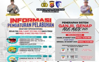 Polda Banten Berlakukan Pengaturan Pelabuhan & Sistem Ganjil Genap Hadapi Arus Mudik Lebaran 2025