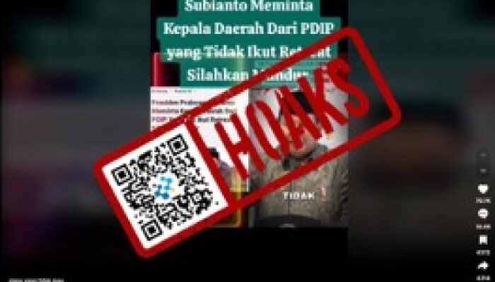 Hoaks Prabowo Minta Kepala Daerah yang Tak Ikut Retret untuk Mundur