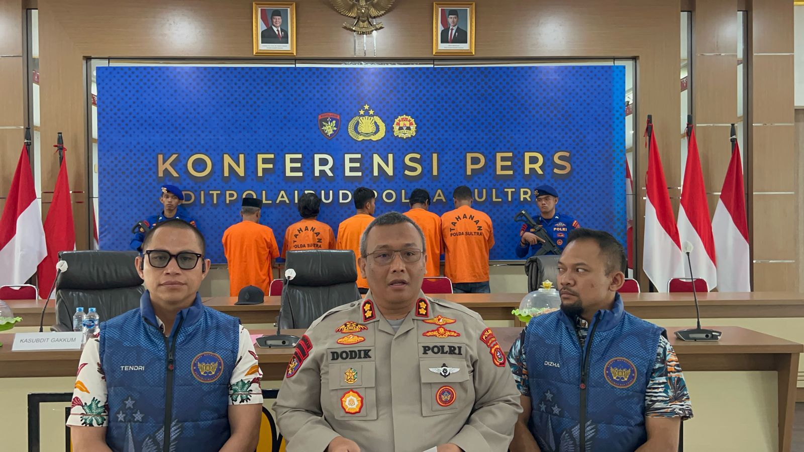 Ditpolairud Polda Sultra Ungkap Kasus Penyalahgunaan Bahan Peledak dalam Press Conference Bersama Korpolairud Baharkam Polri