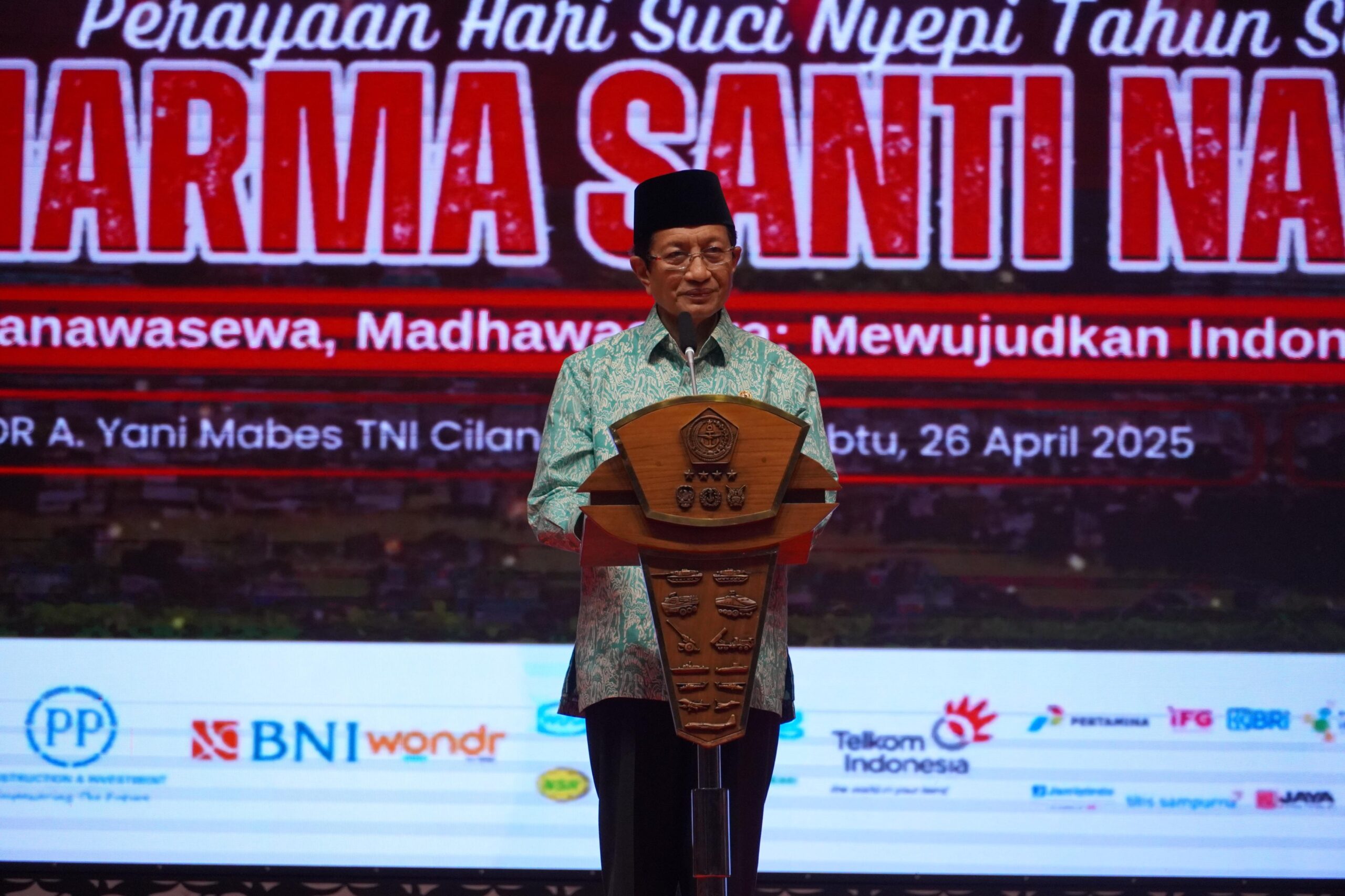 Hadiri Dharma Santi Nasional Nyepi 2025, Menag: Ruang Rekonsiliasi Spiritual dan Sosial