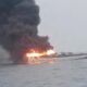 Kapal Terbakar di Sumenep