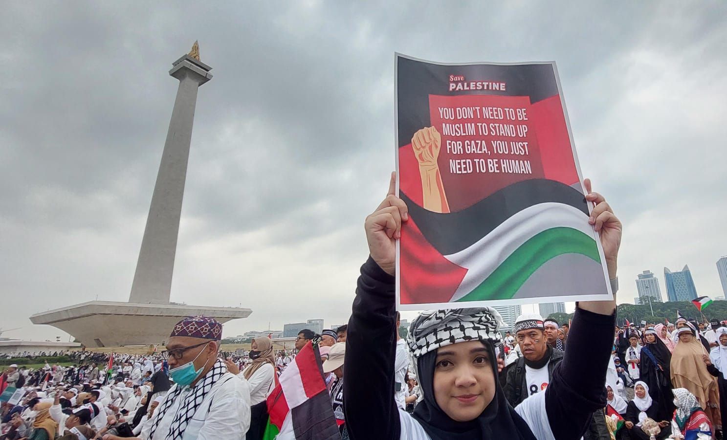 Ribuan Massa Aksi Bela Palestina Serukan Boikot Produk Pro-Israel