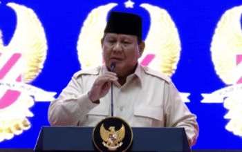 Prabowo Subianto di Halal Bihalal Purnawirawan TNI Polri - 6 Mei 2025