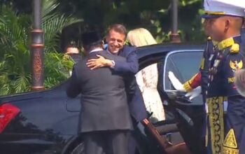 Presiden Perancis Emmanuel Macron Temui Presiden Prabowo di Istana Kepresidenan