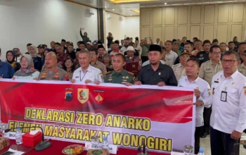 Kompak Tolak Anarkisme, Masyarakat Wonogiri Deklarasikan Zero Anarko