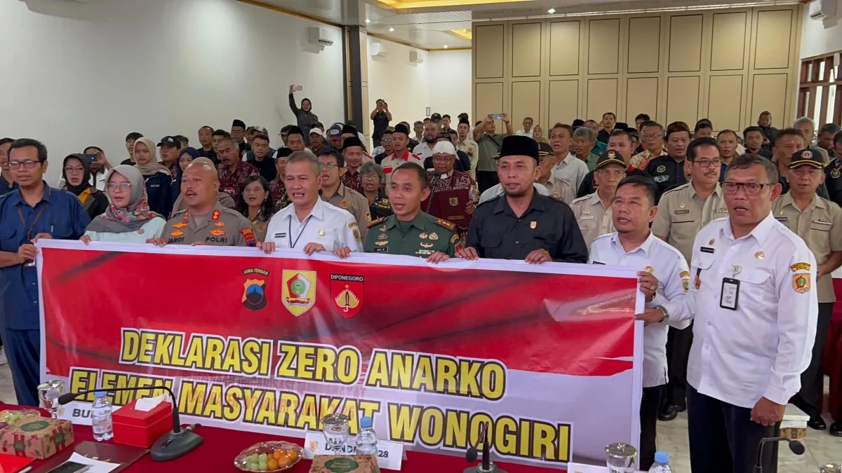 Kompak Tolak Anarkisme, Masyarakat Wonogiri Deklarasikan Zero Anarko