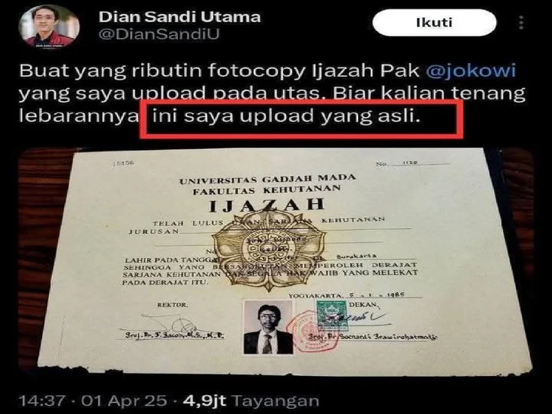 Dua Saksi Kasus Ijazah Jokowi Mangkir dari Panggilan Polisi