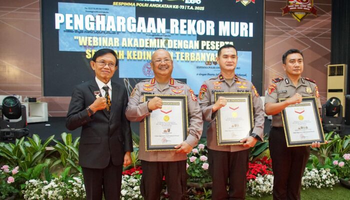 Kalemdiklat Polri Raih Rekor MURI: Webinar Akademik Terbesar Sekolah Kedinasan Indonesia