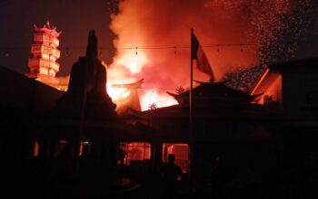 Kebakaran Lahap Habis Ruang Altar Vihara Lalitavistara Cilincing Jakarta Utara