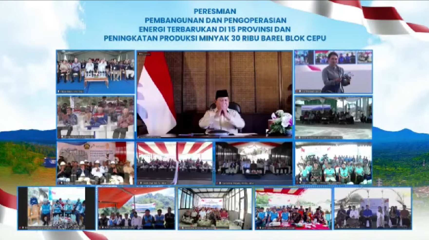 Langkah Nyata Menuju Swasembada Energi, Presiden Prabowo Resmikan 55 Proyek Pembangkit EBT di 15 Provinsi