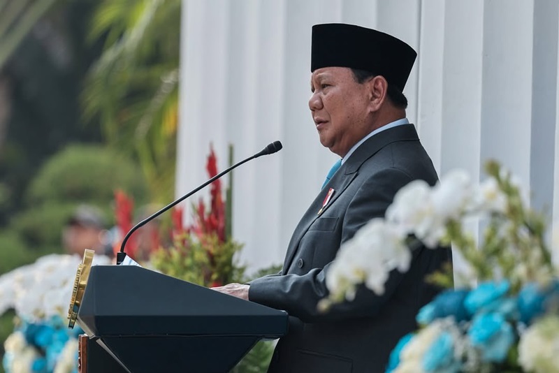 Presiden Prabowo di Gedung Pancasila