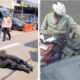 Viral Oknum Polantas Medan Guling-Guling di Aspal