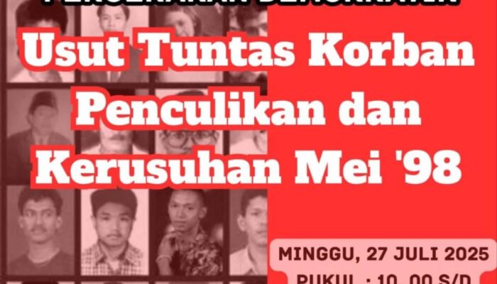 Forum Alumni PRD dan Tokoh Pergerakan Gelar Konferensi Pers Tuntut Penuntasan Kasus Penculikan dan Pemerkosaan Mei 1998