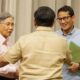 Kwik Kian Gie bersama Prabowo Subianto dan Sandiaga Uno