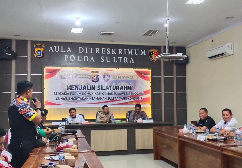 Polda Sultra saat Dialog dengan Forum Komunikasi Ormas