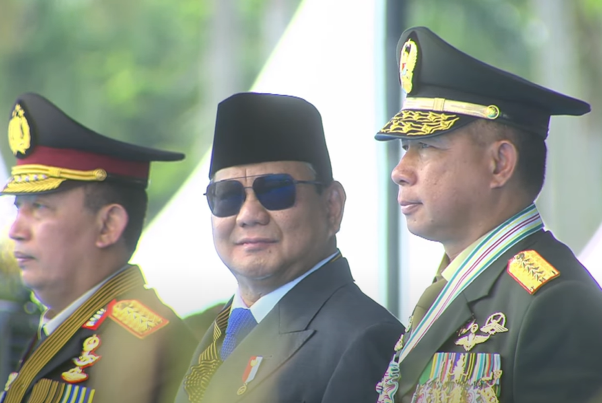 Prabowo Subianto Hadiri Puncak HUT 79 Polri di Monas