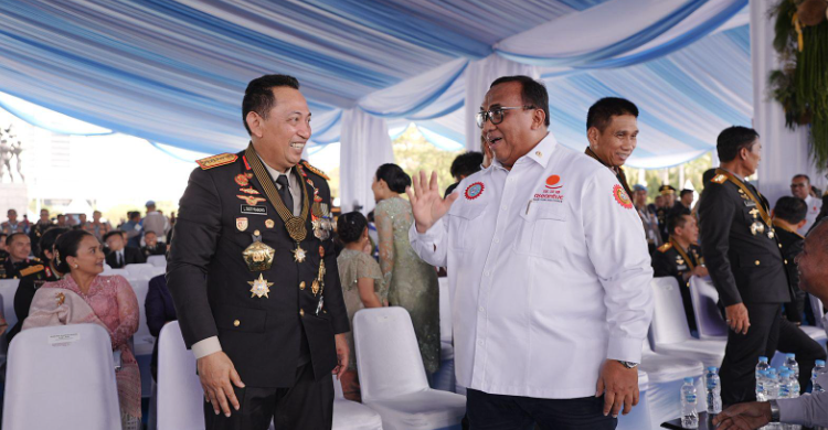 Brigade KSPSI Hadiri HUT Bhayangkara, Andi Gani Puji Perhatian Kapolri ke Buruh
