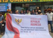 Mahasiswa Papua di Depok Gelar Aksi Bagi-Bagi 500 Bendera Merah Putih Jelang HUT ke-80 RI