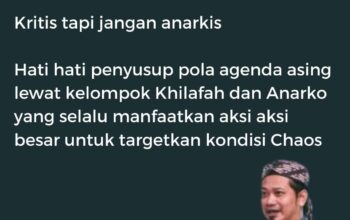 Waspada Agenda Chaos! Penyusup Khilafah & Anarko Diduga Incar Momentum Demo Besar
