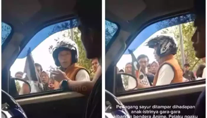 Viral Anggota TNI Tampar Pedagang Sayur yang Bawa Bendera One Piece, Warganet Geram