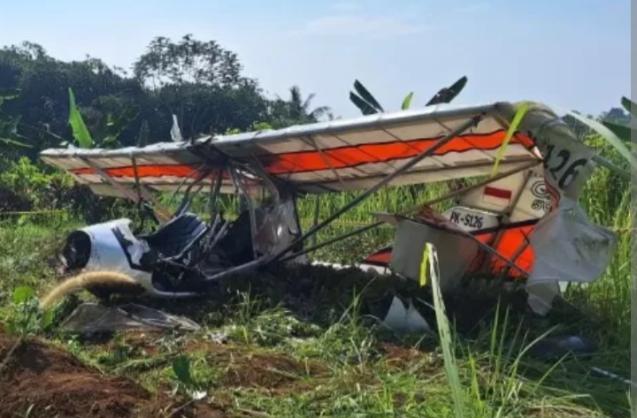 Pesawat Latih Jatuh di Ciampea Bogor
