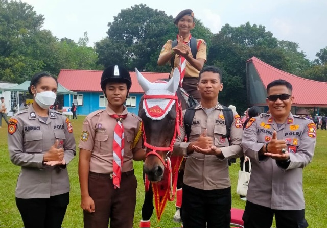 Ditpolsatwa Baharkam Polri Hadirkan Edukasi Polisi Satwa di Jambore Nasional Pramuka Berkebutuhan Khusus