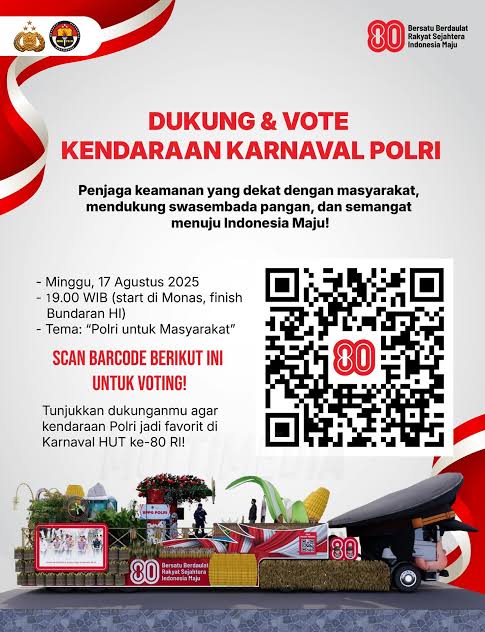 Hasil Sementara: POLRI Juara Voting Hias Truk Karnaval, Angkat Tema “POLRI untuk Masyarakat”