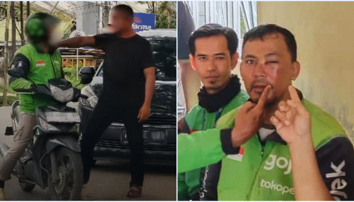Arogan! Oknum TNI Pukul Driver Ojol hingga Patah Hidung