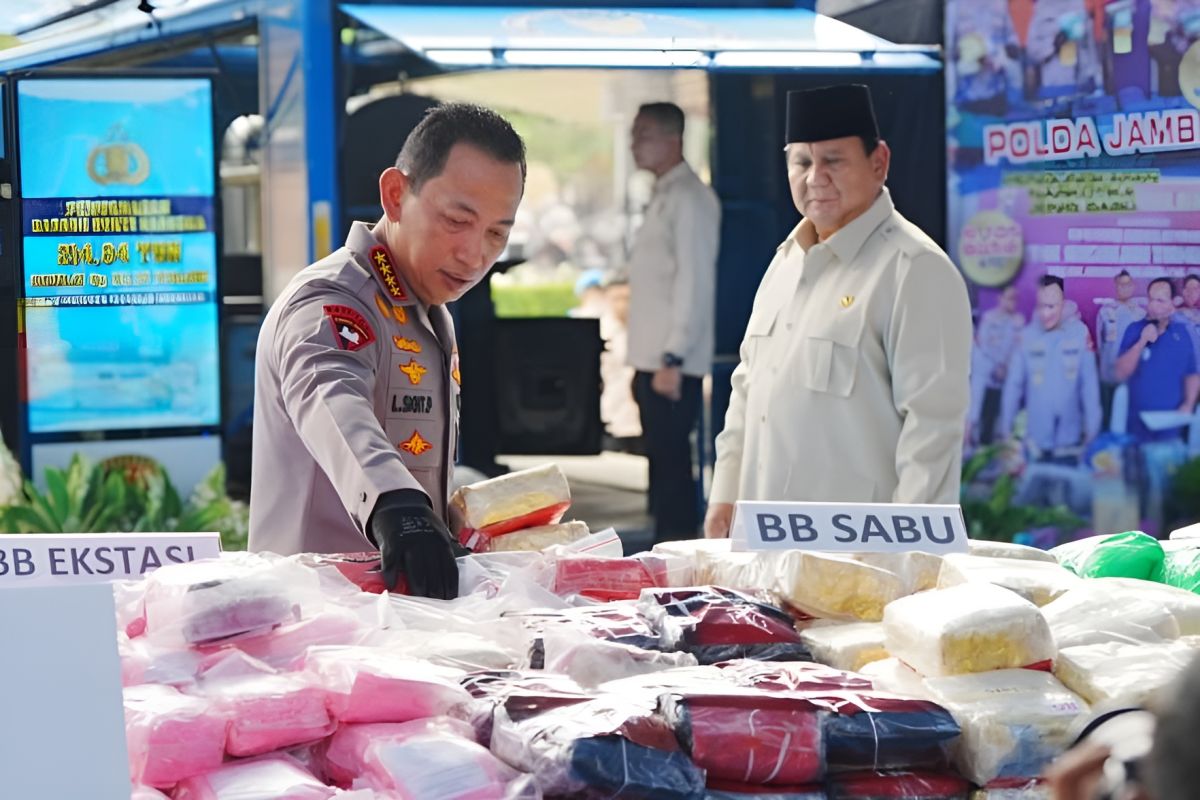 Prabowo Hadiri Pemusnahan Narkoba, Kapolri: Kami Sangat Termotivasi