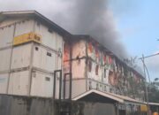 Gedung Hunian Pekerja Konstruksi di IKN Terbakar Hebat