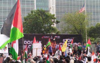 Ratusan Buruh & Aktivis Bela Palestina Geruduk Kedubes AS! Ustaz Felix Siauw Hingga KSPSI Suarakan Boikot Israel