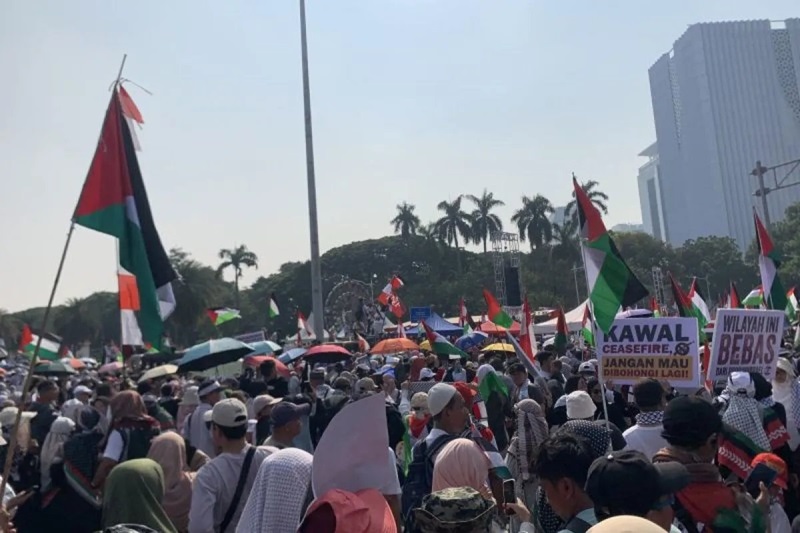 Indonesia Melawan Genosida di Patung Kuda