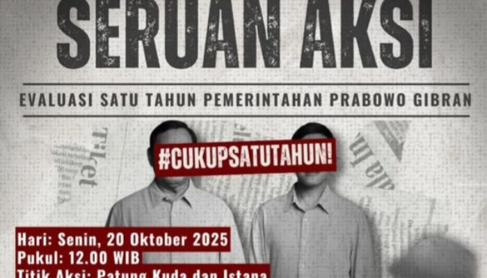 Setahun Prabowo-Gibran, BEM SI Gelar Aksi #IndonesiaCemas