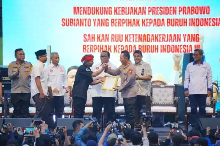 Kapolri Tegaskan Buruh dan Polri Bersinergi Jaga Stabilitas Kamtibmas