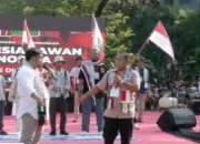 Hadir di Patung Kuda, Bedu dan Narji Ajak Peserta Aksi Bela Palestina Boikot Produk Israel