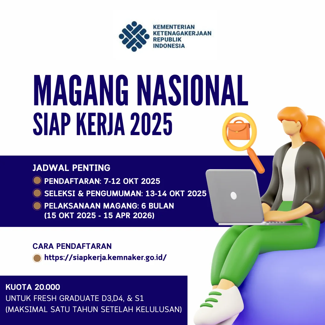 Pendaftaran Magang Nasional 2025 Resmi Dibuka, Peserta Dapat Uang Saku Setara UMP