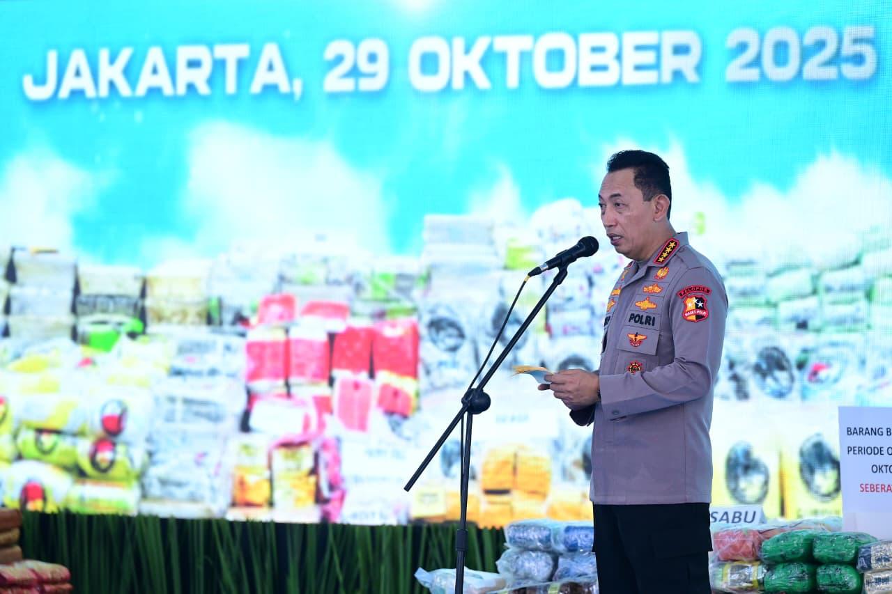 Kapolri: Pemusnahan 214 Ton Narkoba Wujud Nyata Misi Asta Cita Presiden
