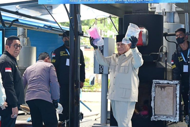 Presiden Prabowo Hadiri Pemusnahan Narkoba