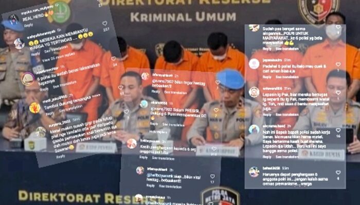 Netizen Apresiasi Enam Tersangka Anggota Polri Keroyok Matel Sebagai Pahlawan Masyarakat Tertindas