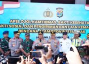 Kemitraan Polri dengan Ojek Online: Polda Lampung Gelar Bakti Sosial dan kesehatan pada Apel Ojol Kamtibmas Nasional 2025