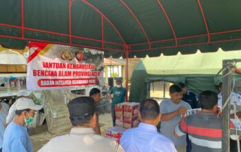 Prihatin Banjir Pidie, Baintelkam Polri Gerak Cepat Salurkan Sembako