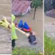 Aksi Heroik Kapolsek Selamatkan Lansia Terjebak Banjir