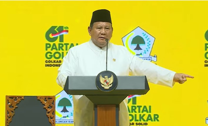 Prabowo Subianto di HUT 61 Golkar